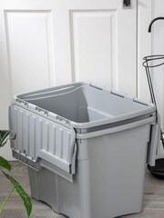 Wham Set of 2 Grey 80L Upcycle Plastic Croc Boxes And Lid - Image 2 of 4