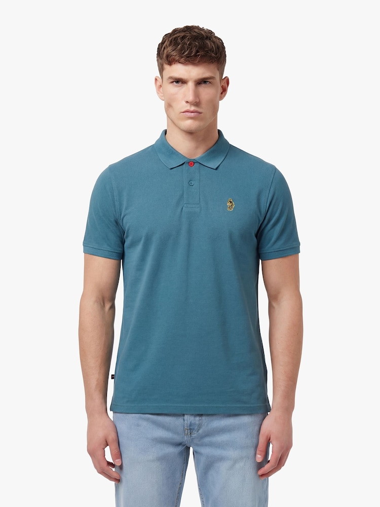 Luke 1977 Teal New Mead Polo Shirt - Image 1 of 5