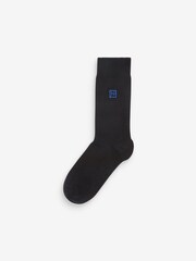 Multi Logo 5 Pack Embroidered Lasting Fresh Black Socks - Image 7 of 7
