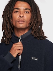 Penfield Blue Mens Quarter Zip funnel Neck Fleece Sweatshirt - Image 4 of 10