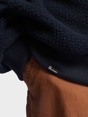 Penfield Blue Mens Quarter Zip funnel Neck Fleece Sweatshirt - Image 6 of 10