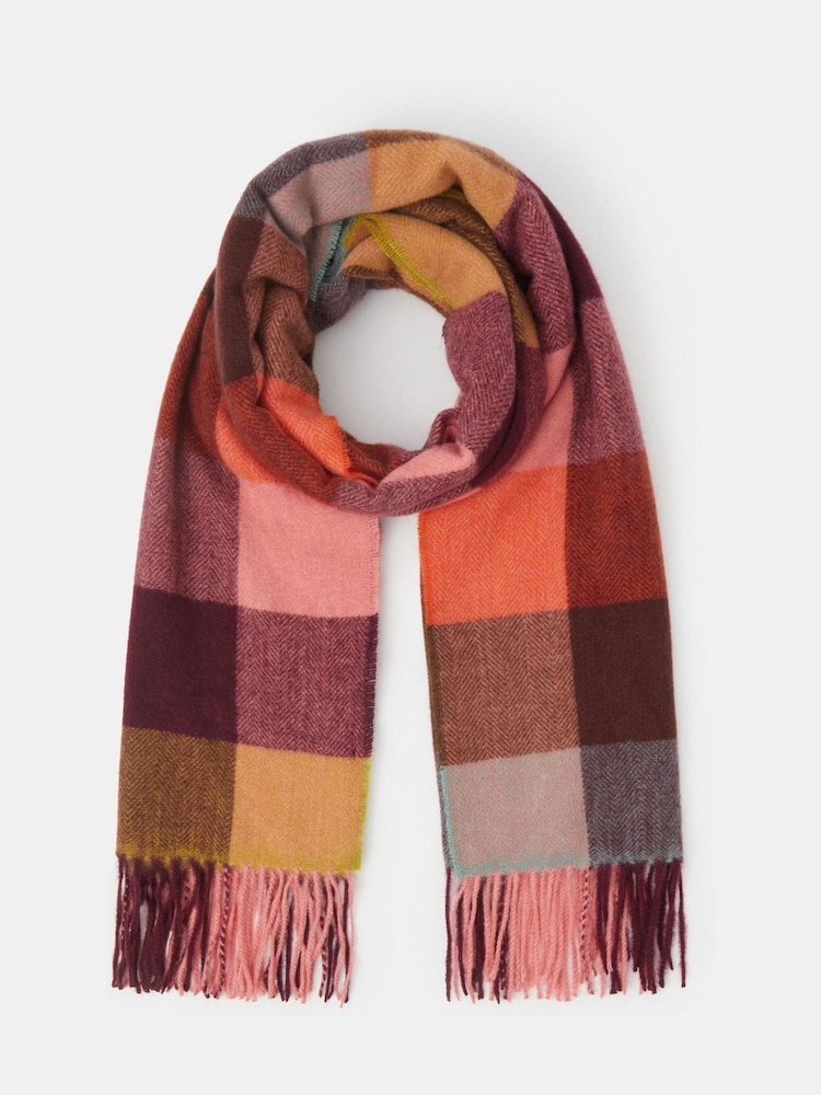 Accessorize Red Sadie Check Blanket Scarf - Image 1 of 1 Accessorize Red Sadie Check Blanket Scarf - Image 1 of 1