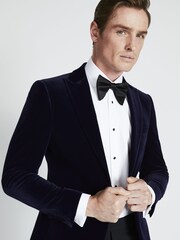 MOSS Blue Skinny Fit Dress Suit: Jacket - Image 5 of 6