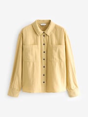 Ochre Yellow Long Sleeve Double Cloth 100% Cotton Shirt - Image 5 of 6