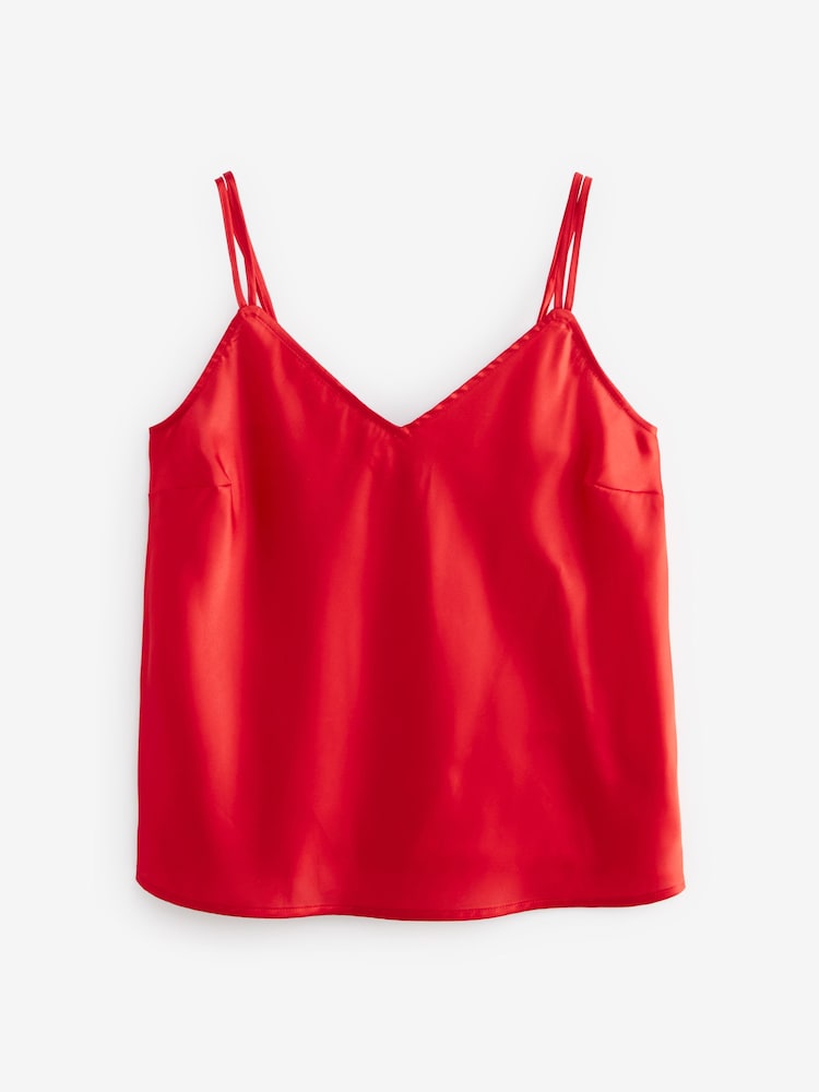 Red Satin Cami Top - Image 6 of 6