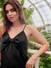 Black Bow Cami Mini Dress - Image 2 of 6