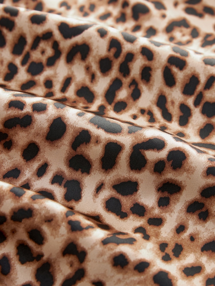 Brown Leopard Print Satin Cami Top - Image 6 of 6