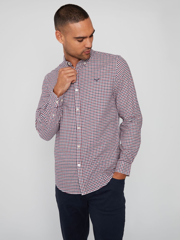 Threadbare Red 100% Cotton Long Sleeve Check Shirt - Image 1 of 4