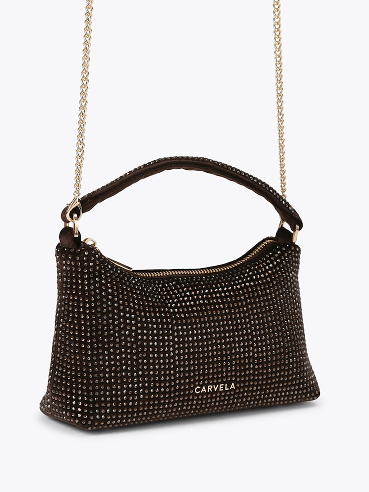 Carvela Brown Lazio Embellished Clutch Bag - Image 2 of 4
