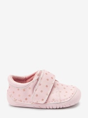 Pink Leather Standard Fit (F) Crawler Shoes - Image 3 of 8