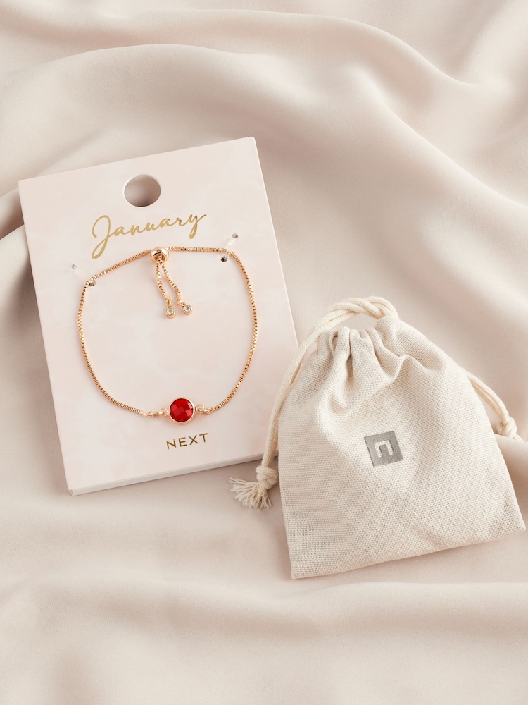 Gold Tone Birthstone Pully Bracelet - Image 1 of 12