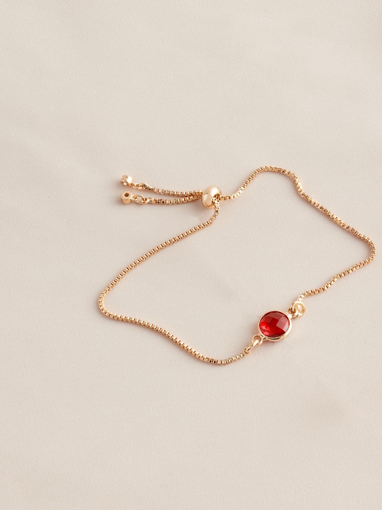 Gold Tone Birthstone Pully Bracelet - Image 2 of 12