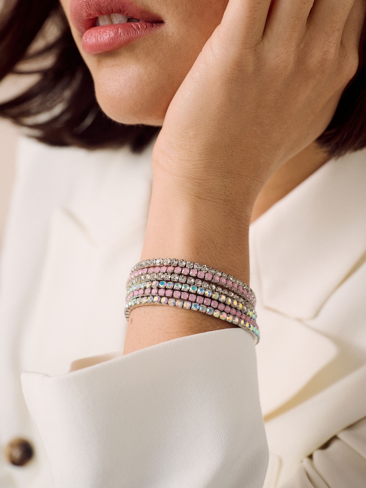 Pink Sparkle Stretch Bracelet Pack - Image 2 of 5