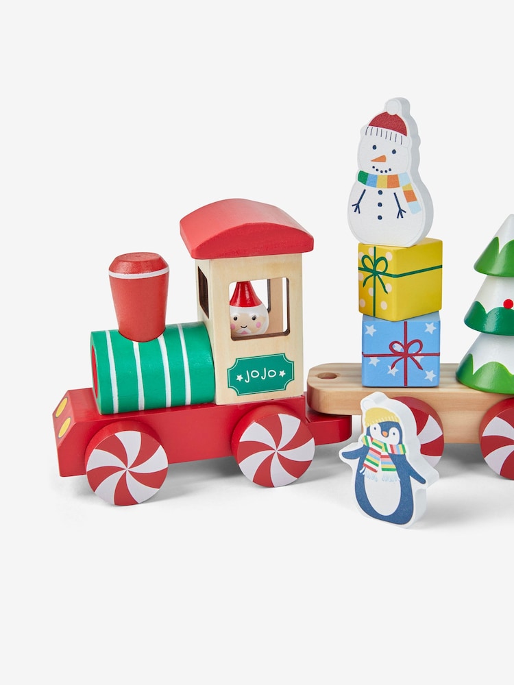 JoJo Maman Bébé Wooden Christmas Train - Image 6 of 6