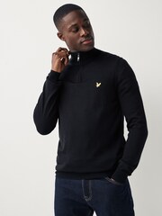 Lyle & Scott Black Golf Quarter Zip Pullover Jumper - Image 1 of 6