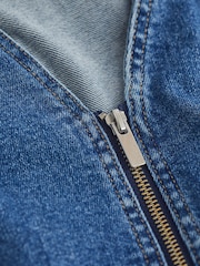 Dark Blue Denim Zip Waistcoat Top - Image 7 of 7