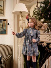 Angels Face Navy Blue Tabatha Printed Dress - Image 1 of 2