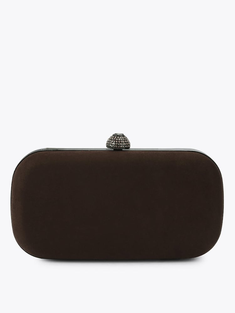 Carvela Brown Cecilia Hard Clutch Bag - Image 1 of 4 Carvela Brown Cecilia Hard Clutch Bag - Image 1 of 4