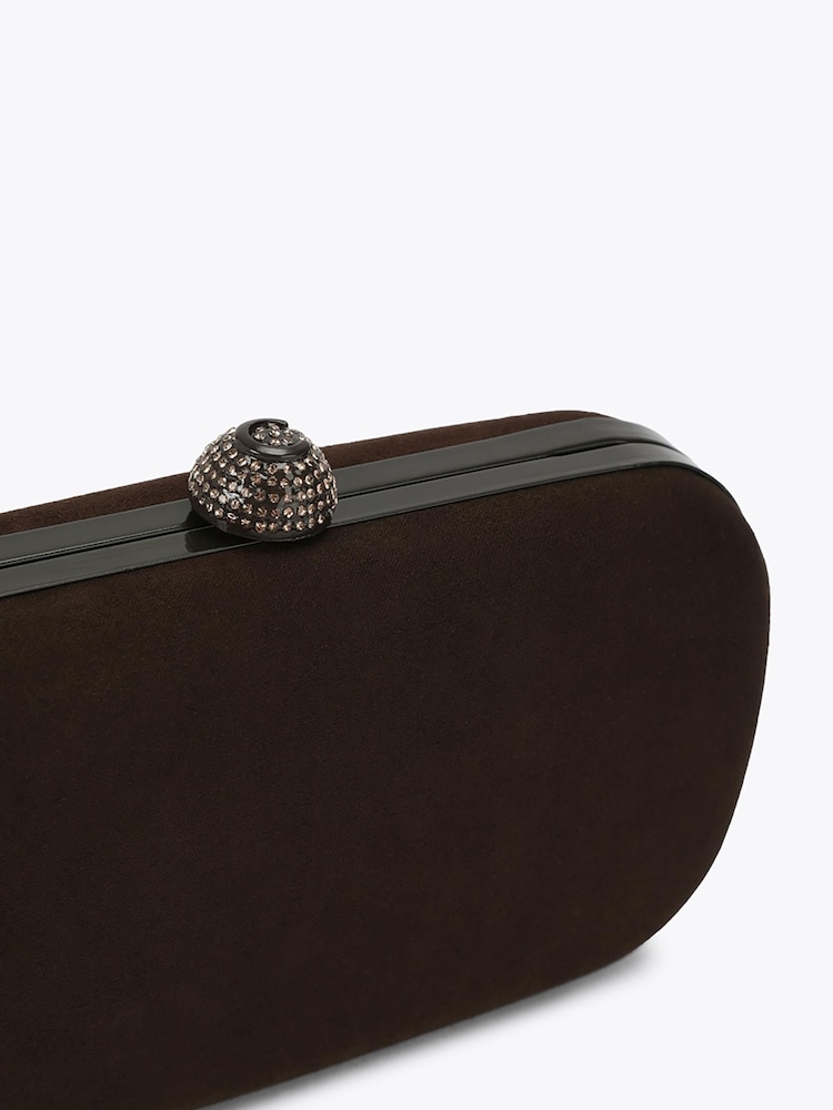 Carvela Brown Cecilia Hard Clutch Bag - Image 4 of 4 Carvela Brown Cecilia Hard Clutch Bag - Image 4 of 4