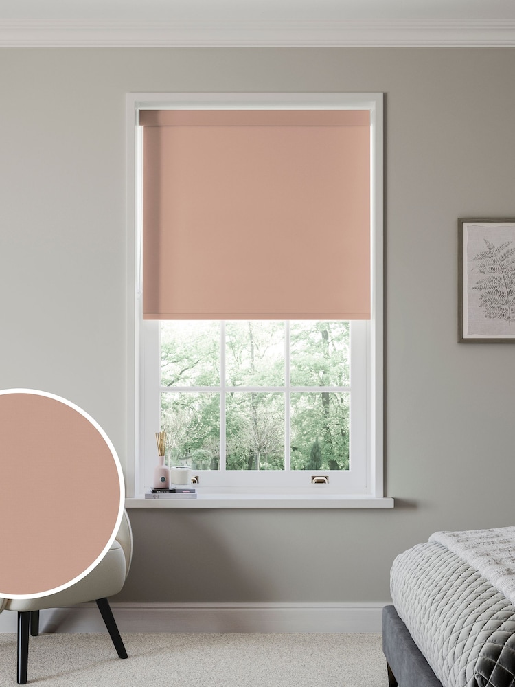 Plaster Pink Echo Made to Measure Blackout Roller Blind - Image 1 of 6