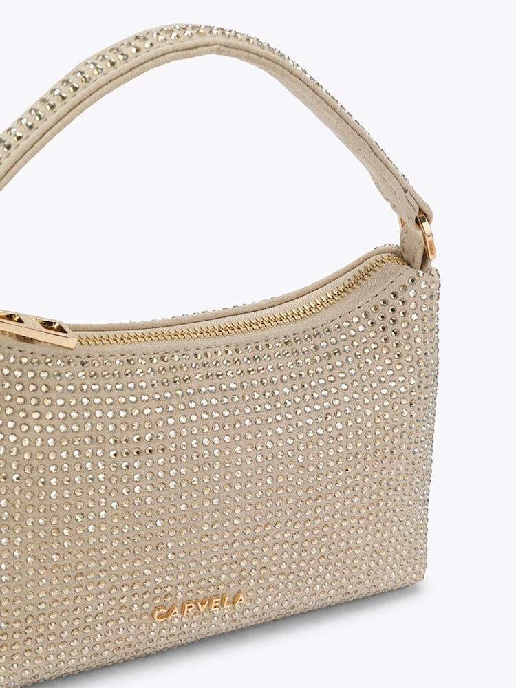 Carvela Gold Lazio Embellished Clutch Bag - Image 4 of 4
