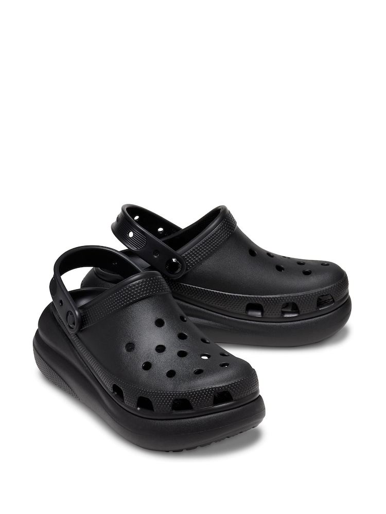 Crocs Black Classic Crush Clogs - Image 7 of 7