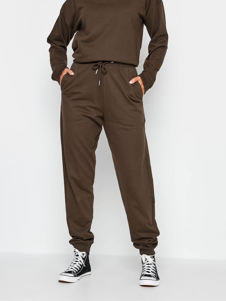 Long Tall Sally Brown Cuffed Joggers - Image 1 of 3 Long Tall Sally Brown Cuffed Joggers - Image 1 of 3