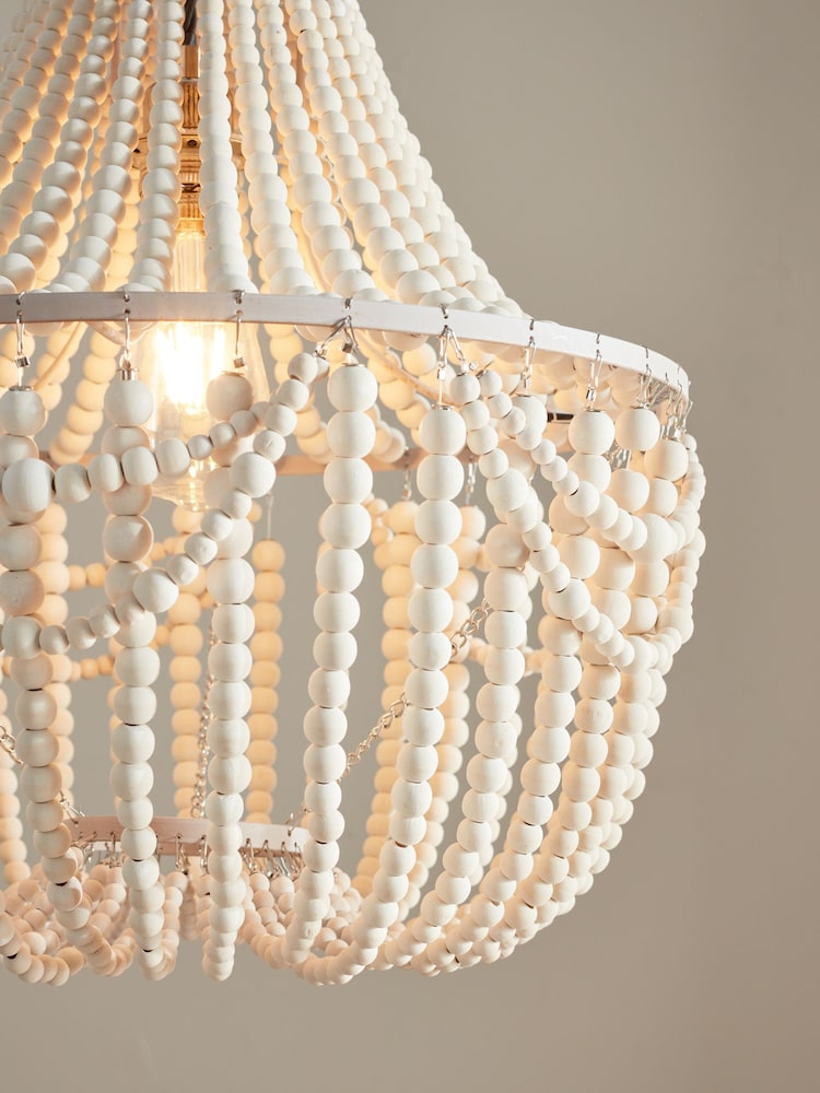 White Large Tahlia Easy Fit Pendant Shade - Image 3 of 5