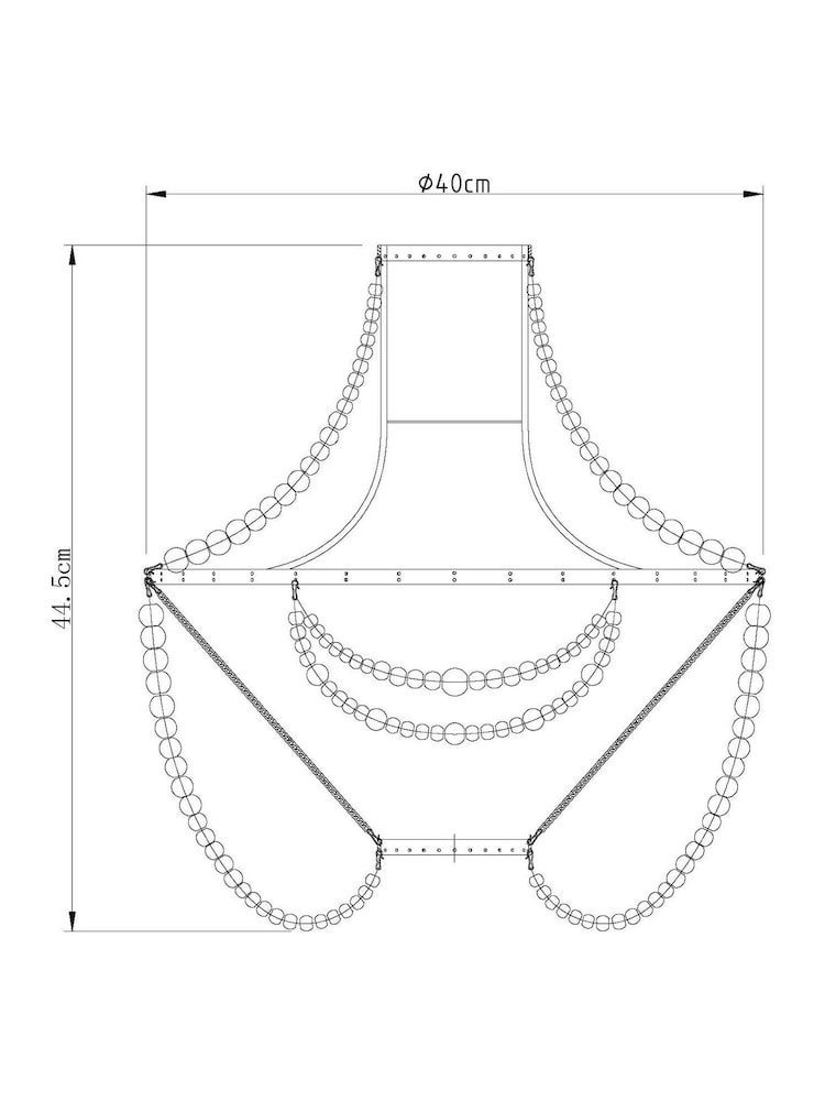 White Large Tahlia Easy Fit Pendant Shade - Image 5 of 5
