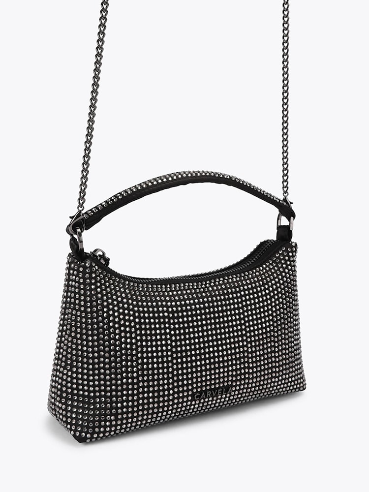 Carvela Black Lazio Embellished Clutch Bag - Image 2 of 4