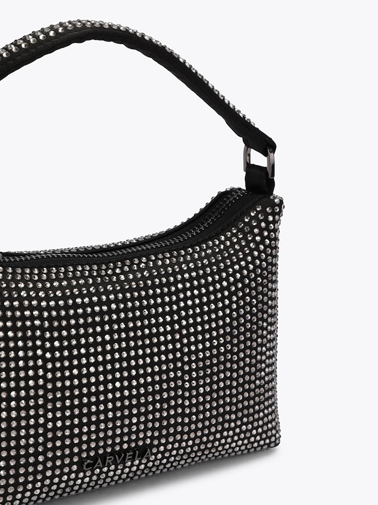 Carvela Black Lazio Embellished Clutch Bag - Image 4 of 4