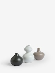 3 Pack Natural Organic Mini Ceramic Vases - Image 4 of 5