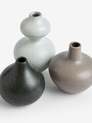 3 Pack Natural Organic Mini Ceramic Vases - Image 5 of 5