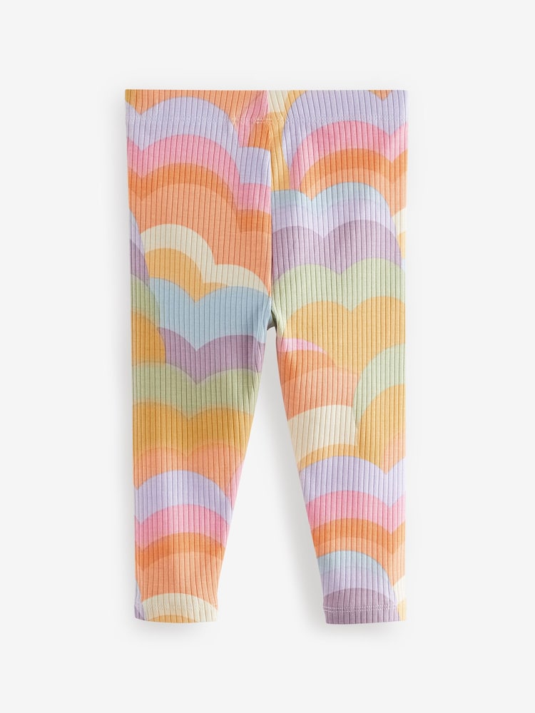 Orange - Gerippte Leggings im 5er-Pack (3 M.–7 J.) - Image 6 of 8