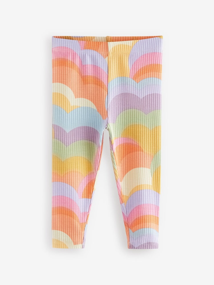 Orange - Gerippte Leggings im 5er-Pack (3 M.–7 J.) - Image 7 of 8