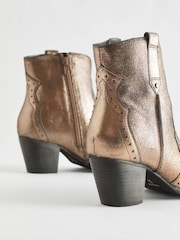 Metallic Regular/Wide Fit Forever Comfort® Leather Cowboy/Western Boots - Image 4 of 5
