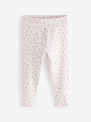 Pink Ribbed Leggings 5 Pack (3mths-7yrs) - Image 4 of 8