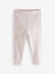 Pink Ribbed Leggings 5 Pack (3mths-7yrs) - Image 6 of 8