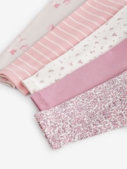 Pink Ribbed Leggings 5 Pack (3mths-7yrs) - Image 8 of 8