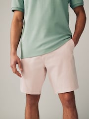 Light Pink Straight Fit Stretch Chinos Shorts - Image 1 of 9