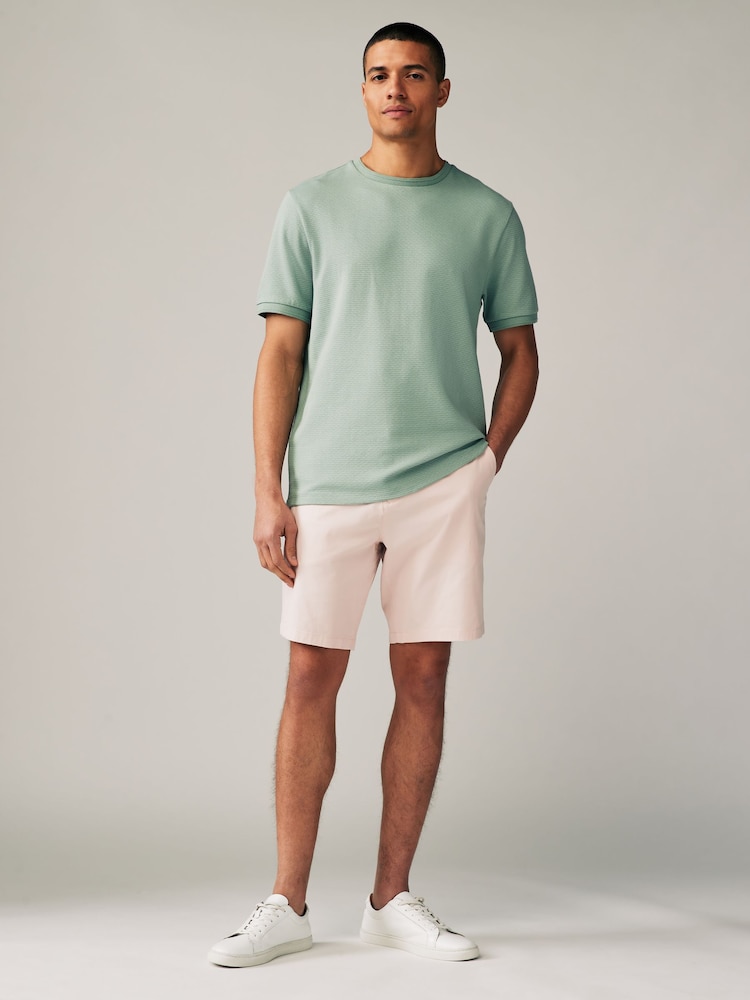 Light Pink Straight Fit Stretch Chinos Shorts - Image 2 of 9 Light Pink Straight Fit Stretch Chinos Shorts - Image 2 of 9