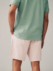 Light Pink Straight Fit Stretch Chinos Shorts - Image 3 of 9