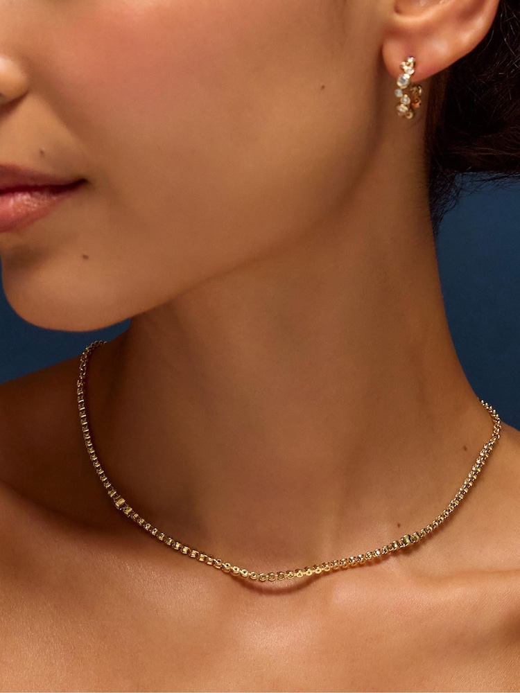 Accessorize 14ct Plated Cubic Zirconia Tennis Necklace - Slika 1 od 2