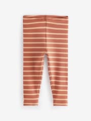 Dusky Orange Ribbed Leggings 5 Pack (3mths-7yrs) - Image 4 of 8