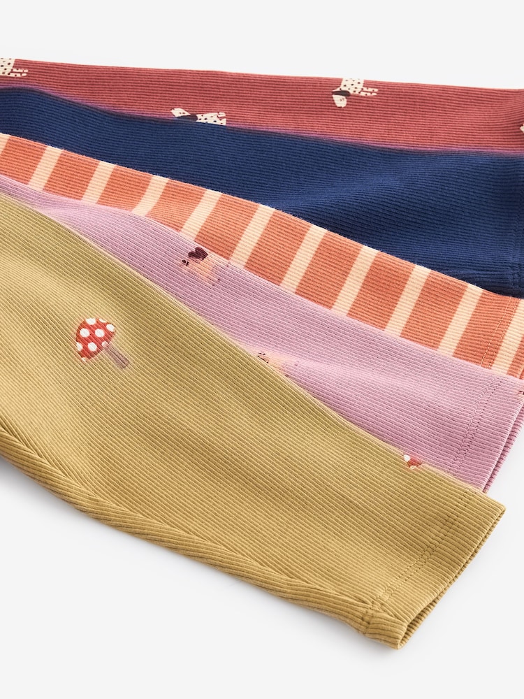 Dusky Orange Ribbed Leggings 5 Pack (3mths-7yrs) - Image 8 of 8 Dusky Orange Ribbed Leggings 5 Pack (3mths-7yrs) - Image 8 of 8