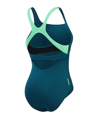 Speedo Blue Womens Flex Band Swimsuit with Integrated Swim Bra - Image 8 of 11