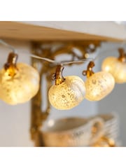 Lights4fun White 10 White Pumpkin Fairy Lights - Image 1 of 2