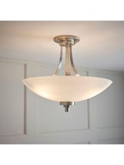 Gallery Home Chrome Perth Flush Ceiling Light - Image 1 of 6