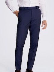 MOSS Ink Blue Tailored Stretch Suit: Trousers - Image 1 of 3