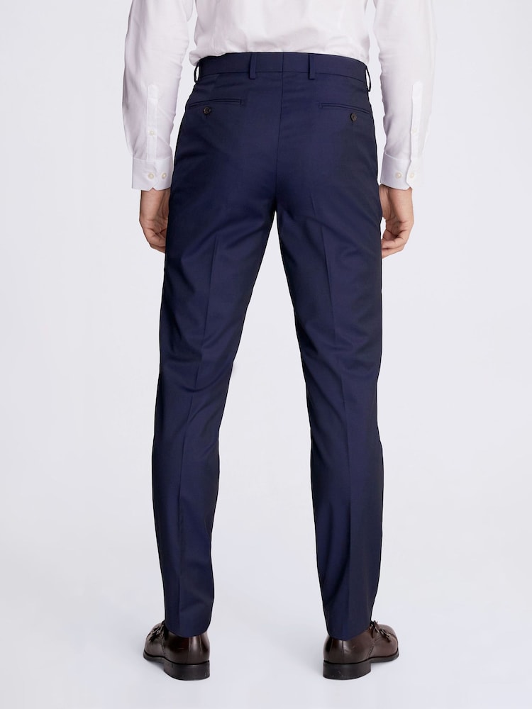 MOSS Ink Blue Tailored Stretch Suit: Trousers - Image 2 of 3